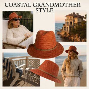 Red Kalina Woven Fedora Hat – Boho & Casual Chic